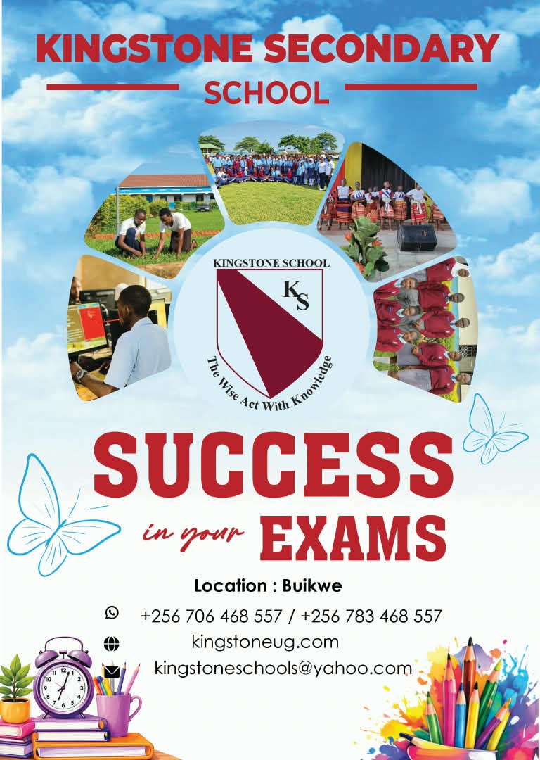 Kingstone Secondary School exam success poster for P7 candidates